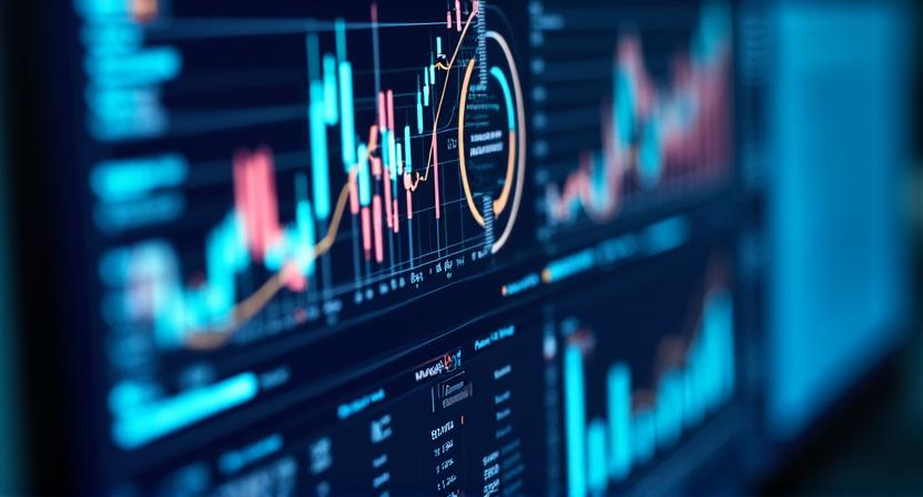 Ejemplo de panel de control interactivo con gráficos de rendimiento empresarial